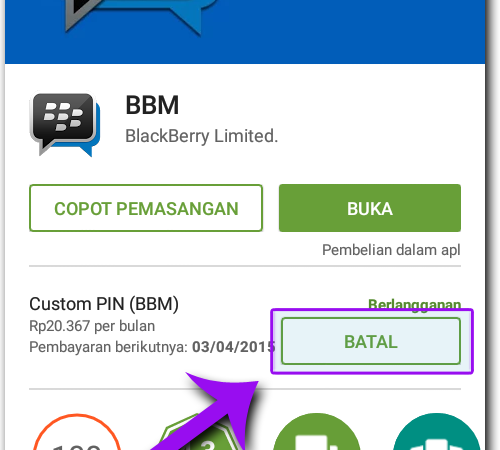 Cara Berhenti Berlangganan PIN BBM di Android