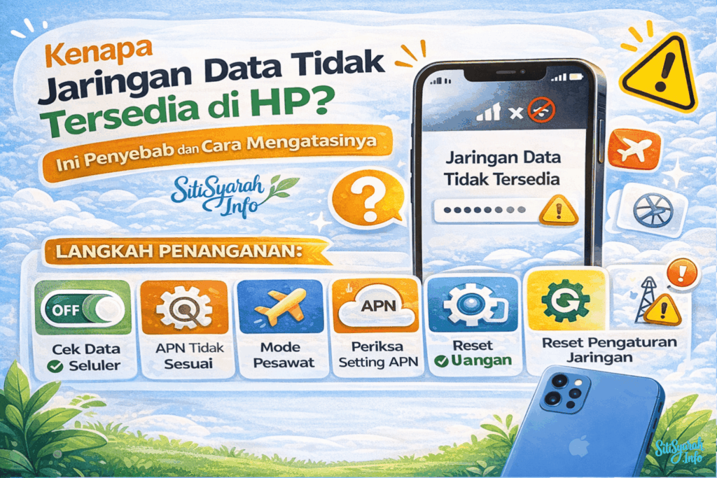 jaringan data tidak tersedia di Android