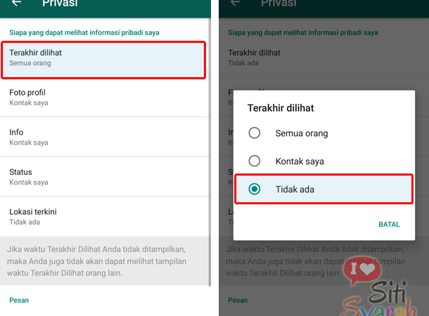 Fungsi dan Maksud Terakhir Dilihat di WhatsApp