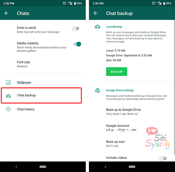 cara backup chat wa di android