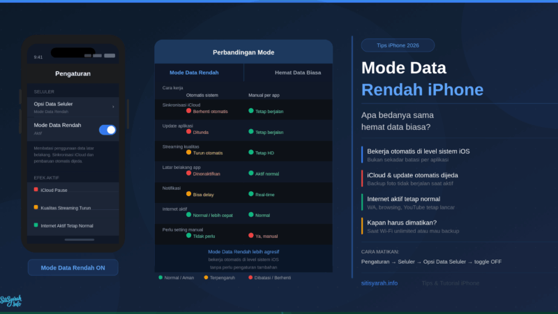 Apa Fungsi Mode Data Rendah di iPhone: Apa Bedanya Sama Hemat Data Biasa? Kapan Perlu Dimatikan?