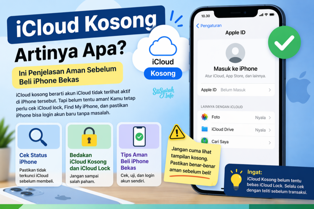 maksud icloud kosong