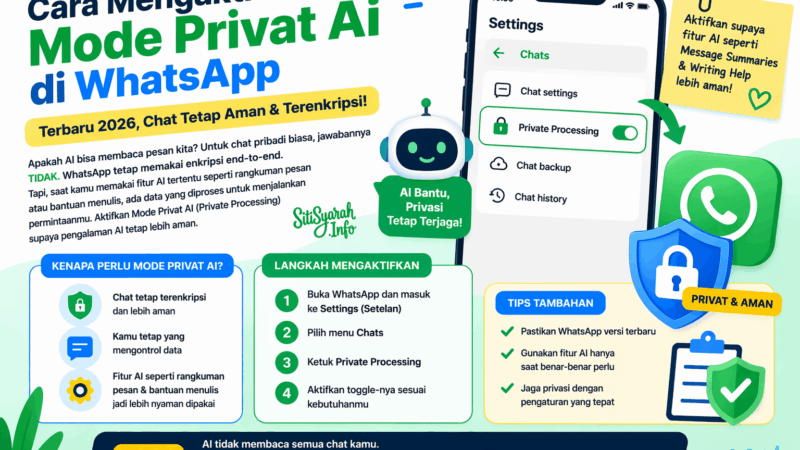 Cara Mengaktifkan Mode Privat AI di WhatsApp Terbaru 2026, Chat Tetap Aman & Terenkripsi!