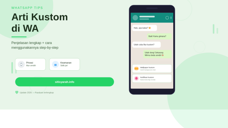 Arti Kustom di WA Itu Apa Sih? Ini Penjelasan Lengkap dan Cara Menggunakannya