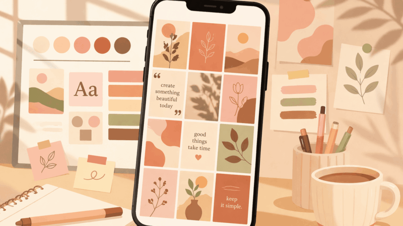 Cara Bikin Desain Feed IG Estetik di Canva Pakai HP (Tanpa Ribet)