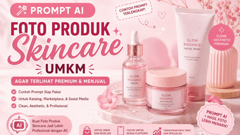 Prompt AI Foto Produk Skincare agar Terlihat Premium dan Menjual