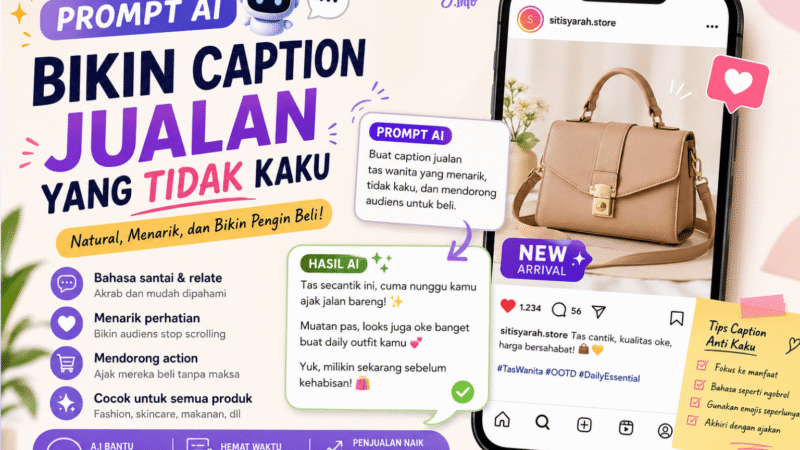 Rahasia Prompt AI Bikin Caption Jualan yang Tidak Kaku