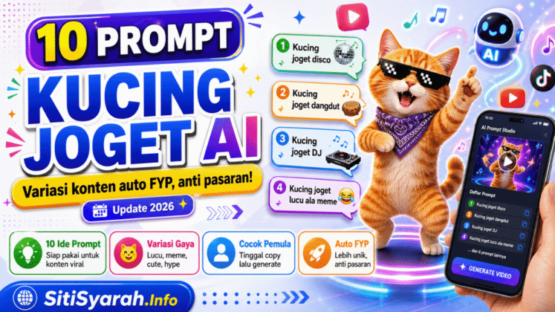 10 Prompt Kucing Joget AI untuk Variasi Konten Auto FYP, Anti Pasaran!