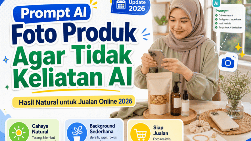 Prompt AI Foto Produk agar Tidak Keliatan AI: Hasil Natural untuk Jualan Online 2026