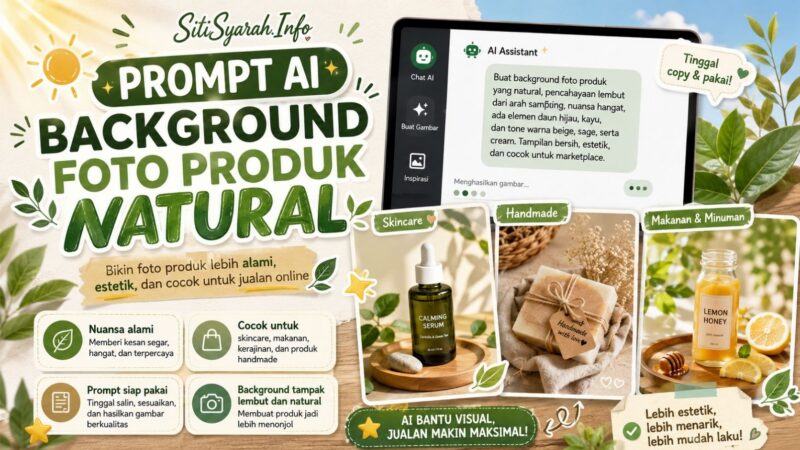 Prompt AI Background Foto Produk Natural