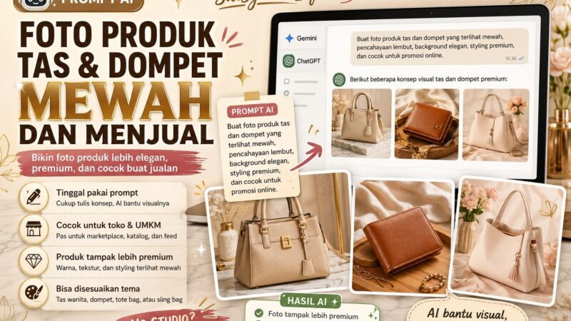 Prompt AI Foto Produk Tas dan Dompet agar Terlihat Mewah dan Menjual
